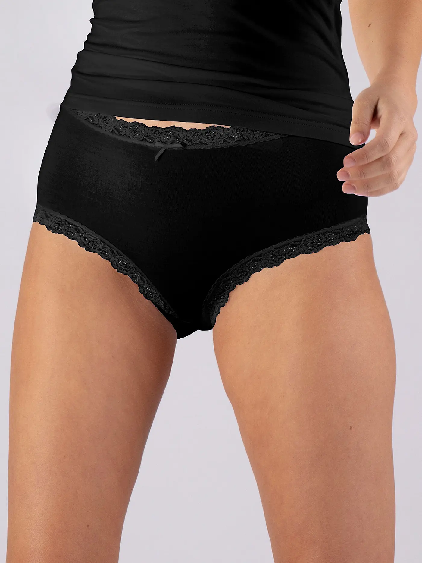 NINA VON C | Taillenslip 3er-Pkg. schwarz | 